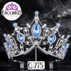 Corona para Quinceañera Plateada con Azul