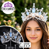 Corona para Quinceañera Plateada con Azul