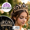 Corona para Quinceañera Dorada con Negro