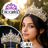 Corona para Quinceañera Dorada con Plateado