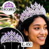 Corona para Quinceañera Plateada con Lila
