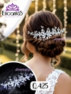 Guía plateada de hojas para cabello