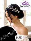 Guía plateada de hojas para cabello