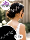 Guía plateada de hojas para cabello
