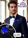 Botonier azul para caballero