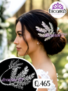Guía plateada de hojas para cabello