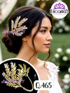 Guía dorada de hojas para cabello