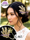 Guía dorada de hojas para cabello