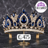 Corona para Quinceañera Dorada con Azul