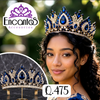 Corona para Quinceañera Dorada con Azul