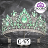 Corona para Quinceañera Plateada con Verde Menta