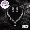Set collar y aretes Plateados con Tornasol