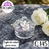Caja de Cristal Plateada para Arras