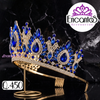 Corona para Quinceañera Dorada con Azul