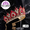 Corona para Quinceañera Dorada con Rojo