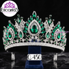 Corona para Quinceañera Plateada con Verde