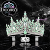 Corona para Quinceañera Plateada con Verde Menta